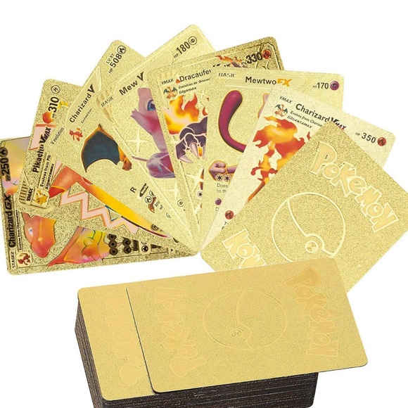 110 Pokemon gold foil Card Pack Vmax Rare GX Gold Card Brand New Factory Rare - Picture 3 of 16